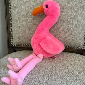Ty Pink Flamingo Stuffed Animal beanie buddy 1990s vintage